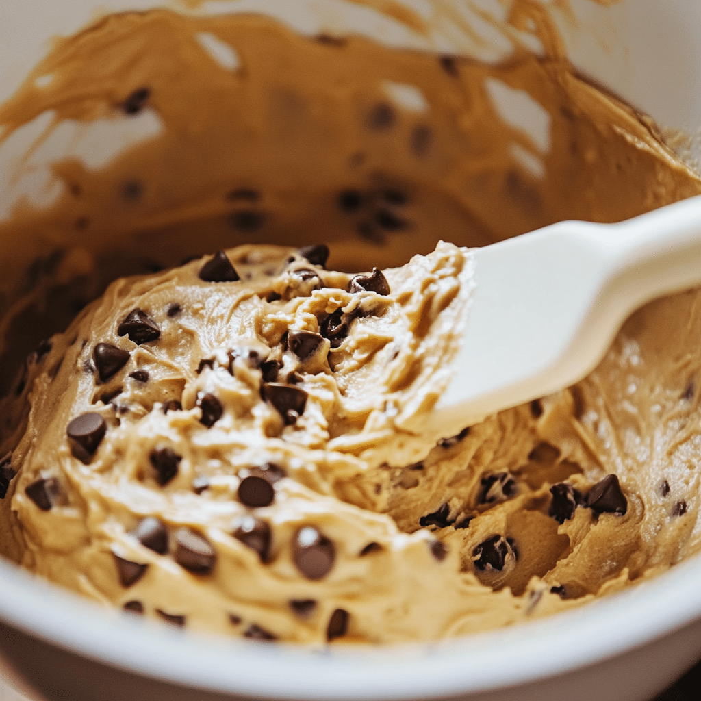 Banana chocolate chip muffin batter
