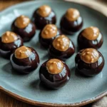 Chickpea Buckeyes on a white plate