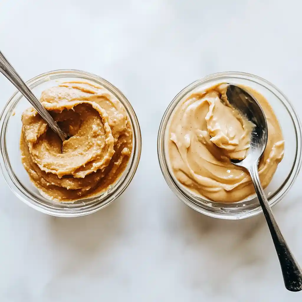 Chickpea butter and peanut butter comparison