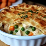 Tasty card recipe for healthy chicken pot pie