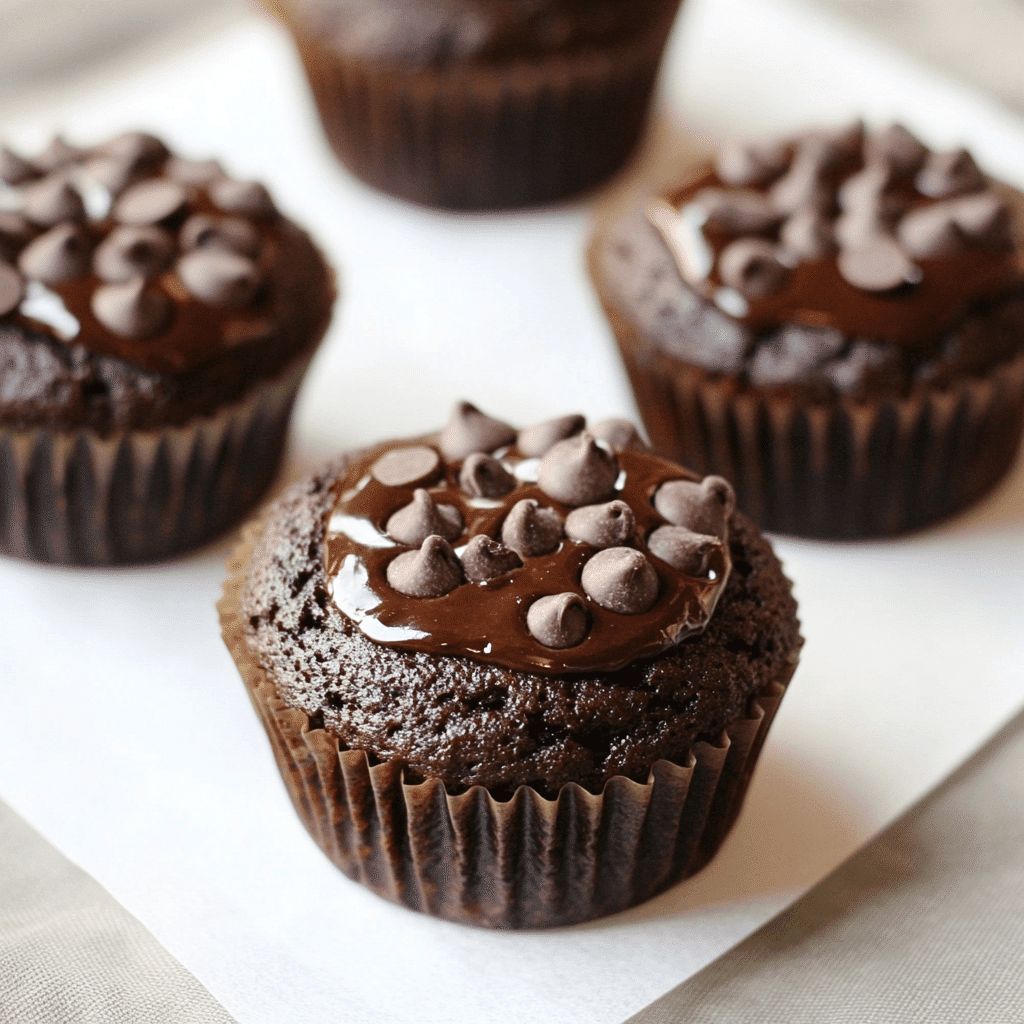 Healthy Chocolate Muffins fresh from the oven