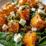 How to Make a Healthy Roasted Butternut Squash Salad That Shines 2 healthy roasted butternut squash salad in a bowl with toppings