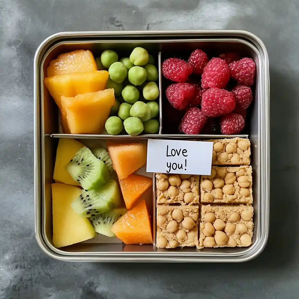 peanut-butter-chickpea-bars-lunchbox.jpg Chickpea bars packed in a school lunchbox