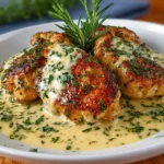 Golden Garlic Butter Chicken with Creamy Herb Sauce